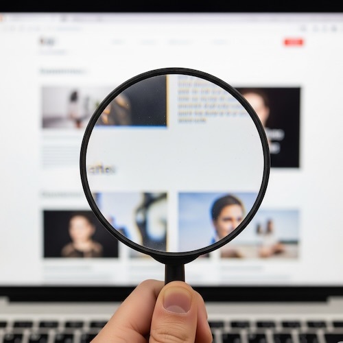 Looking at a website through a magnifying glass-1